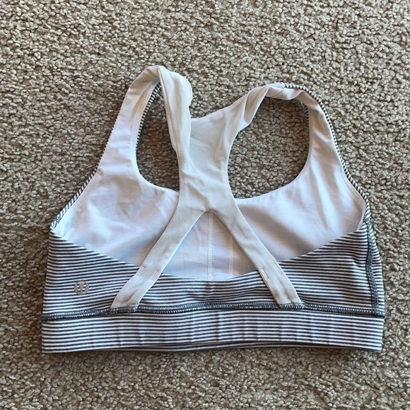 lululemon athletica Other - Lululemon  striped  sports bra size mesh racer back 4